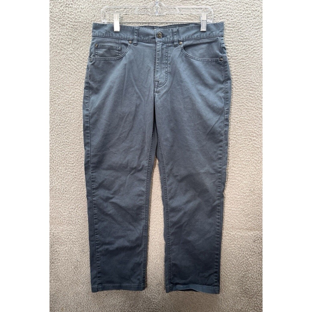 Peter Millar Pants Mens 33 Blue Pima Cotton Blend Straight Leg Stretch Preppy